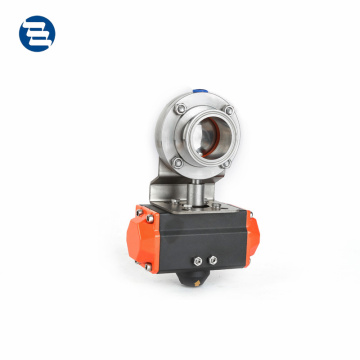 SANTHAI  SS304 SS316L Stainless Steel Pneumatic Sanitary Butterfly Valve